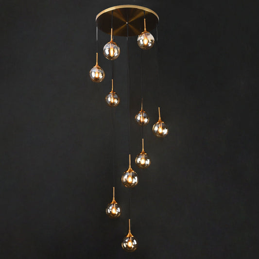 Spiral Ball Nordic Hanging Pendant Light for Staircase