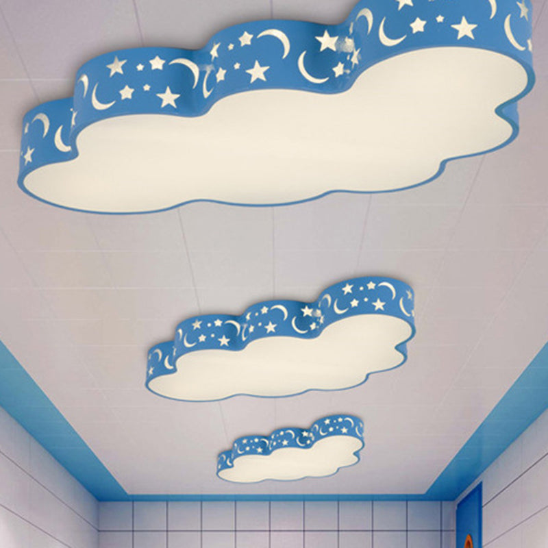 Simplicity Cloud LED Acrylic Ceiling Light for Child's Room - Flush Mount