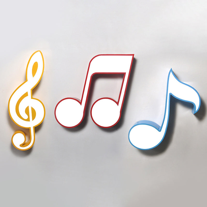 Kids Acrylic Musical Note LED Ceiling Light - Perfect for Kindergarten
