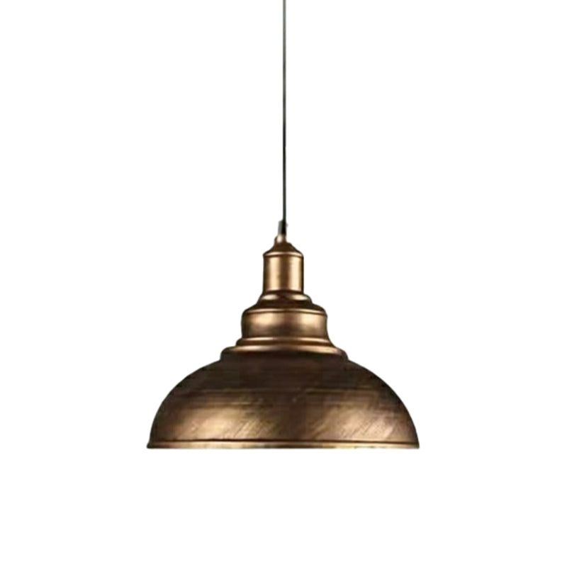 Vintage Metal Pendant Hanging Lamp With Single-Bulb For Dining Room Lighting Bronze / 12