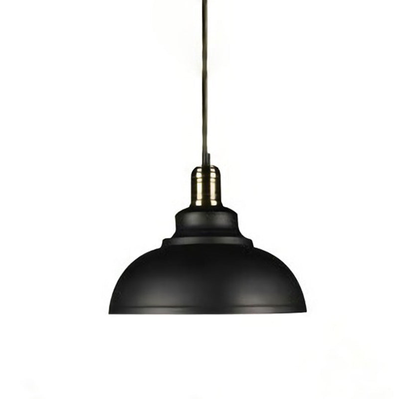 Vintage Metal Pendant Hanging Lamp With Single-Bulb For Dining Room Lighting Black / 12