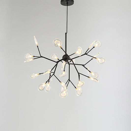 Sputnik Firefly LED Suspension Light - Acrylic Bedroom Chandelier Lighting