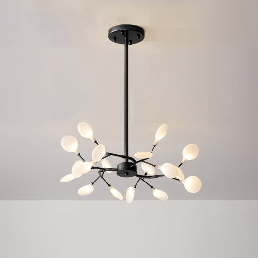 Metallic Minimalist LED Pendant Light - Branch-Inspired Living Room Chandelier