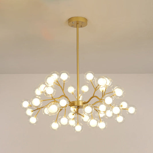 Metallic Branch Chandelier Light Simplicity LED Pendant Light Fixture for Living Room