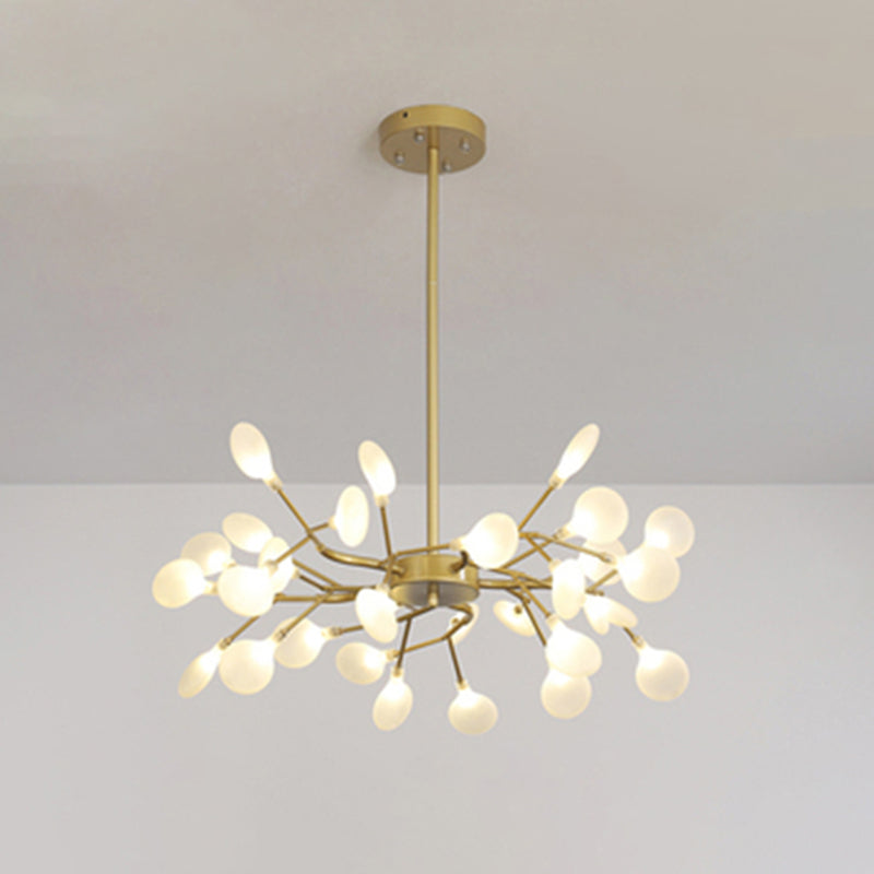 Lustre à branches métalliques Simplicity LED Suspension Luminaire pour salon