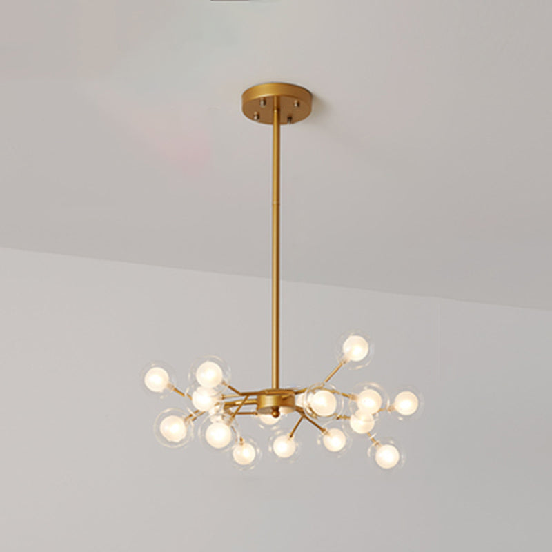 Lustre à branches métalliques Simplicity LED Suspension Luminaire pour salon