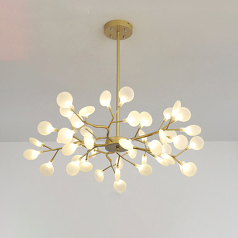 Lustre à branches métalliques Simplicity LED Suspension Luminaire pour salon
