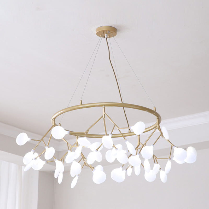 Modern Sputnik Firefly Chandelier - Minimalist Acrylic LED Pendant Light for Living Room