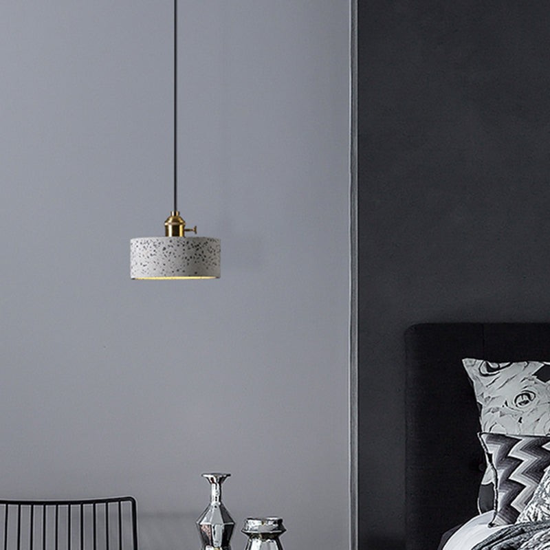 Minimalistic Terrazzo Pendant Light for Dining Room Ceiling - Geometric Design, 1 Head