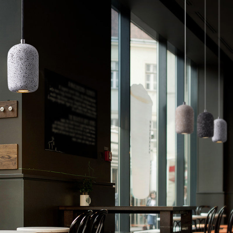 Nordic Cement Pendant Light - Single-Bulb Suspended Dining Room Fixture