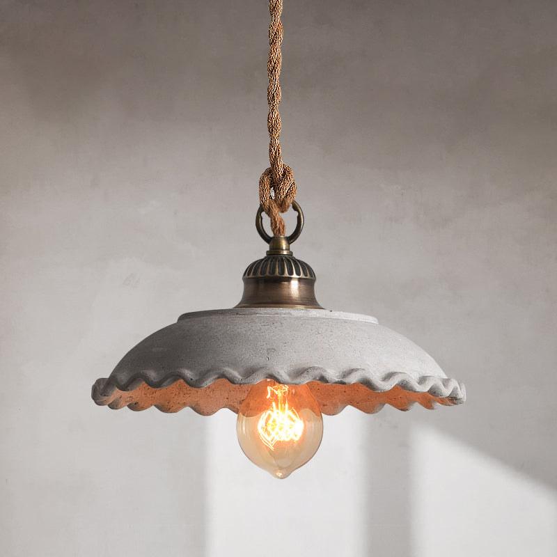 Grey Minimalist Hanging Pendant Light for Dining Room Ceiling