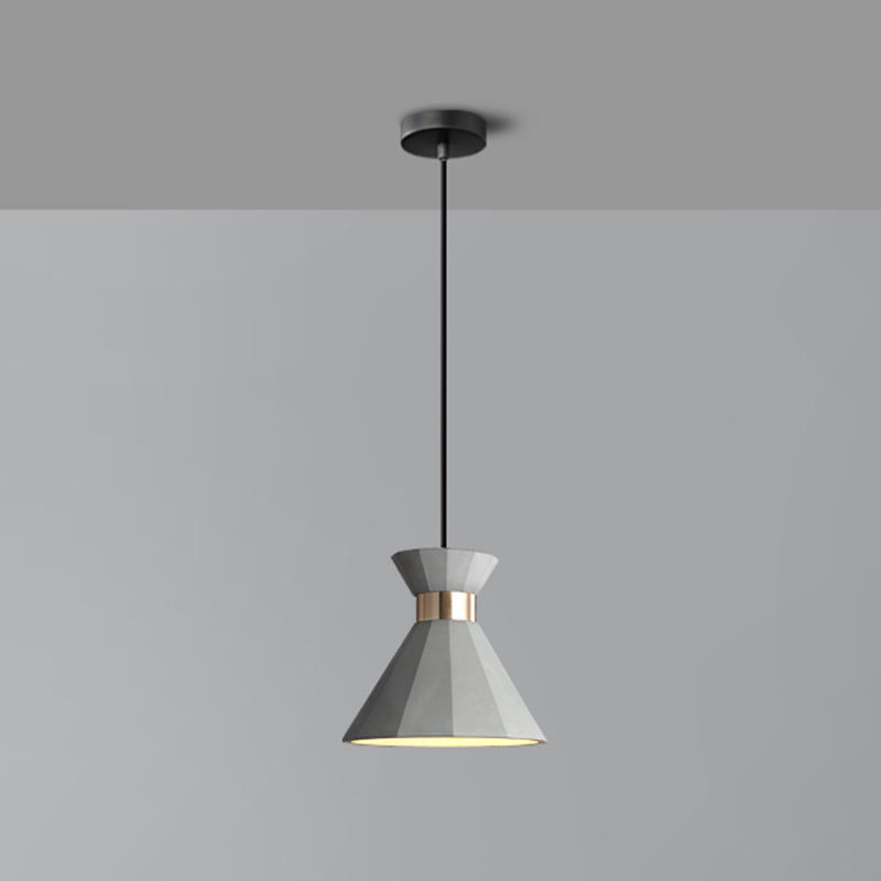 Nordic Castle Mermaid Pendant Light - Single-Bulb Cement Suspension Fixture for Bedrooms