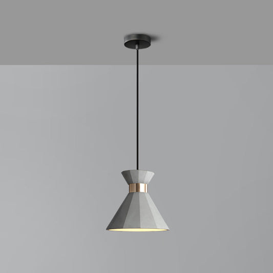 Nordic Castle Mermaid Pendant Light - Single-Bulb Cement Suspension Fixture for Bedrooms