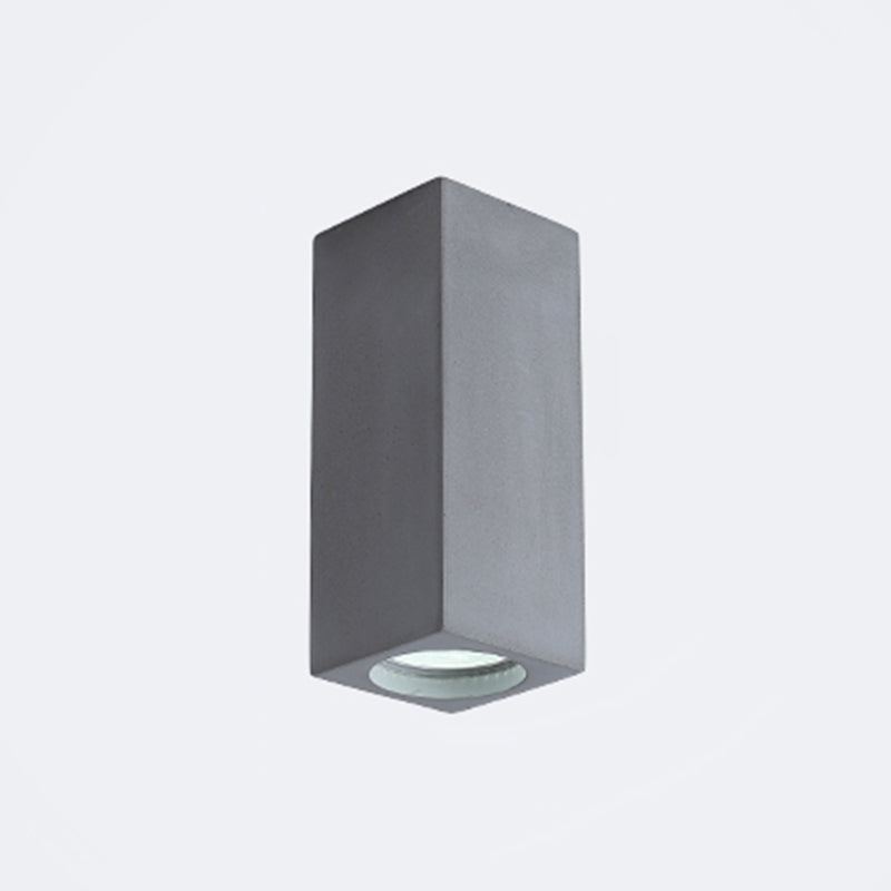 Plafonnier LED rectangulaire encastré - Finition ciment élégante et stylée pour chambre à coucher