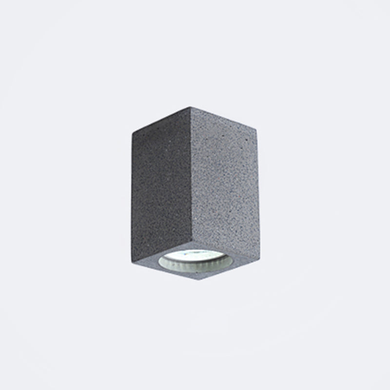 Plafonnier LED rectangulaire encastré - Finition ciment élégante et stylée pour chambre à coucher