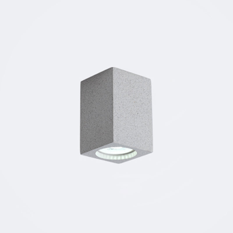 Plafonnier LED rectangulaire encastré - Finition ciment élégante et stylée pour chambre à coucher