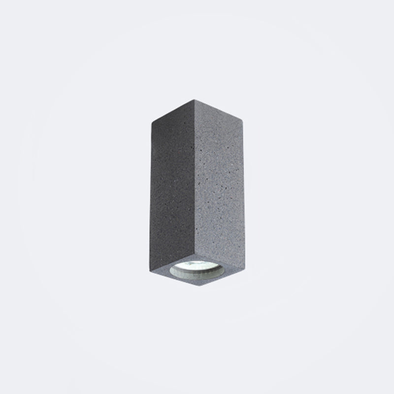 Plafonnier LED rectangulaire encastré - Finition ciment élégante et stylée pour chambre à coucher