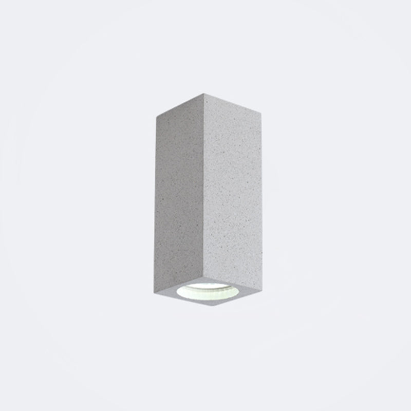 Plafonnier LED rectangulaire encastré - Finition ciment élégante et stylée pour chambre à coucher