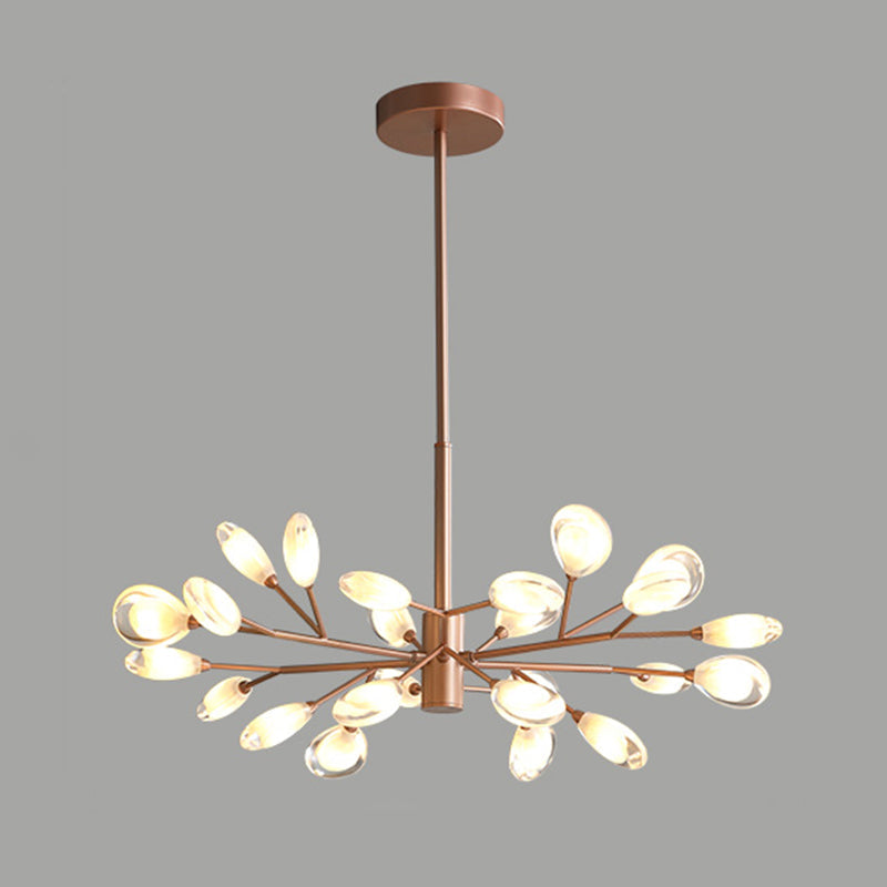 Sputnik Firefly Modern LED Ceiling Light - Acrylic Chandelier Fixture for Living Room