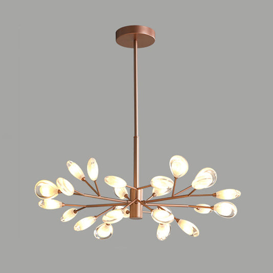 Sputnik Firefly Modern LED Ceiling Light - Acrylic Chandelier Fixture for Living Room