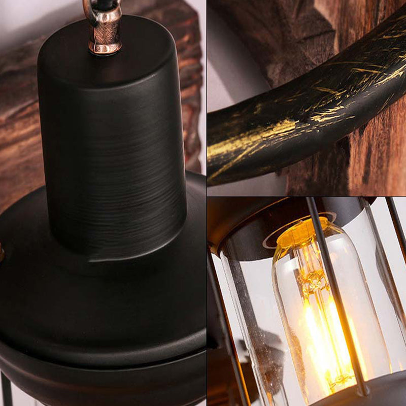 Lustre rustique en bois pour éclairage de plafond de restaurant
