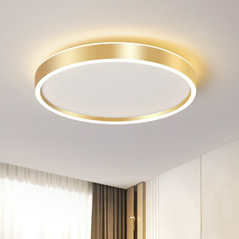 Modern Round Shade LED Flush Mount, Acrylic Ceiling Lighting for Living Room