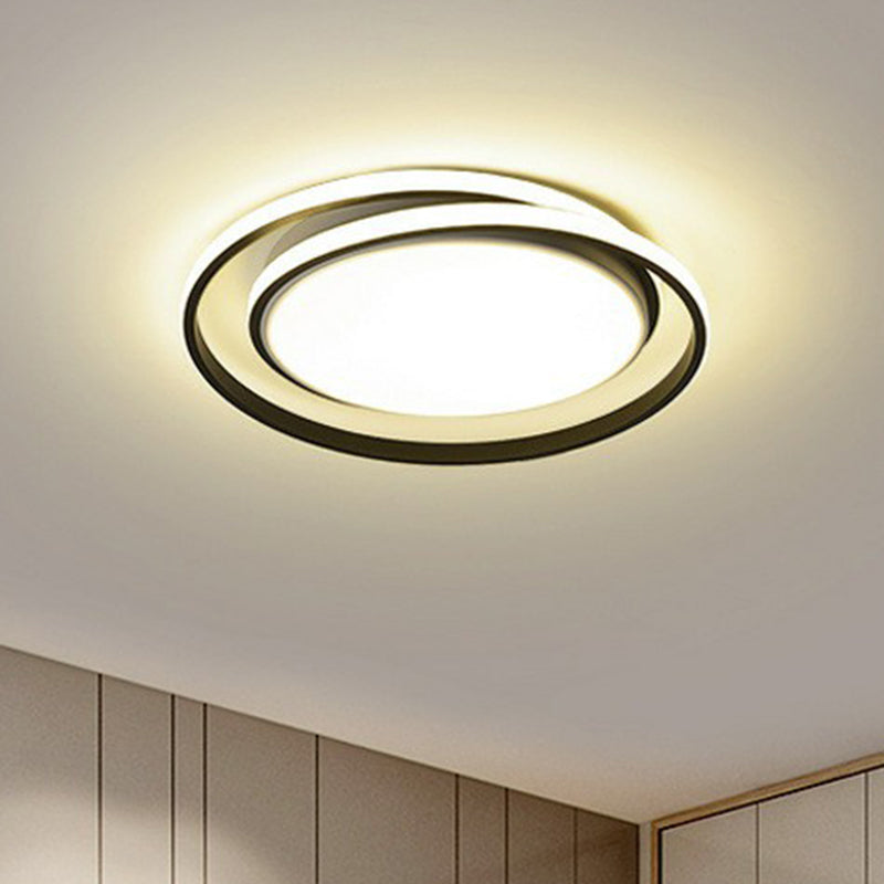 Simplicity LED Flush Mount Ceiling Light for Bedroom - Acrylic Round Design