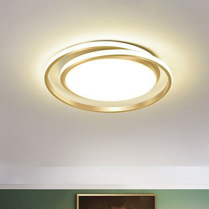 Simplicity LED Flush Mount Ceiling Light for Bedroom - Acrylic Round Design