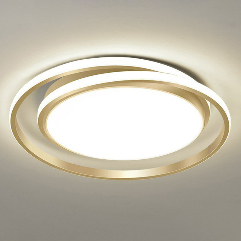 Simplicity LED Flush Mount Ceiling Light for Bedroom - Acrylic Round Design