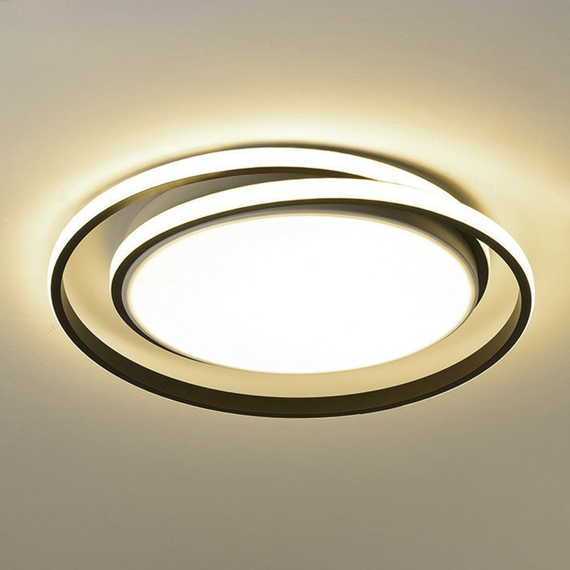 Simplicity LED Flush Mount Ceiling Light for Bedroom - Acrylic Round Design
