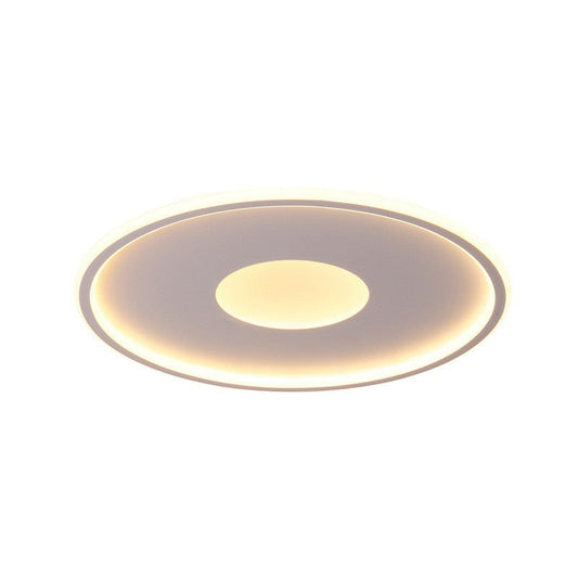 Extra-Thin Led Flush Mount Ceiling Light For Living Room - Modern Acrylic Design