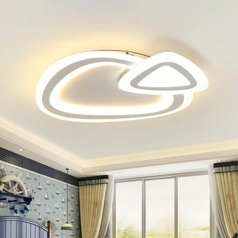 Luminaire encastré en acrylique pour enfants : luminaire LED blanc pour chambre à coucher