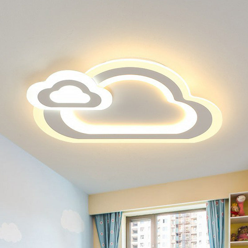 Luminaire encastré en acrylique pour enfants : luminaire LED blanc pour chambre à coucher