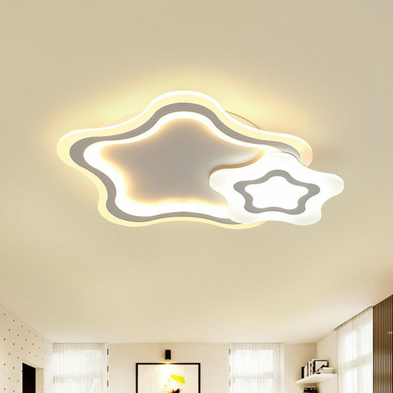Luminaire encastré en acrylique pour enfants : luminaire LED blanc pour chambre à coucher