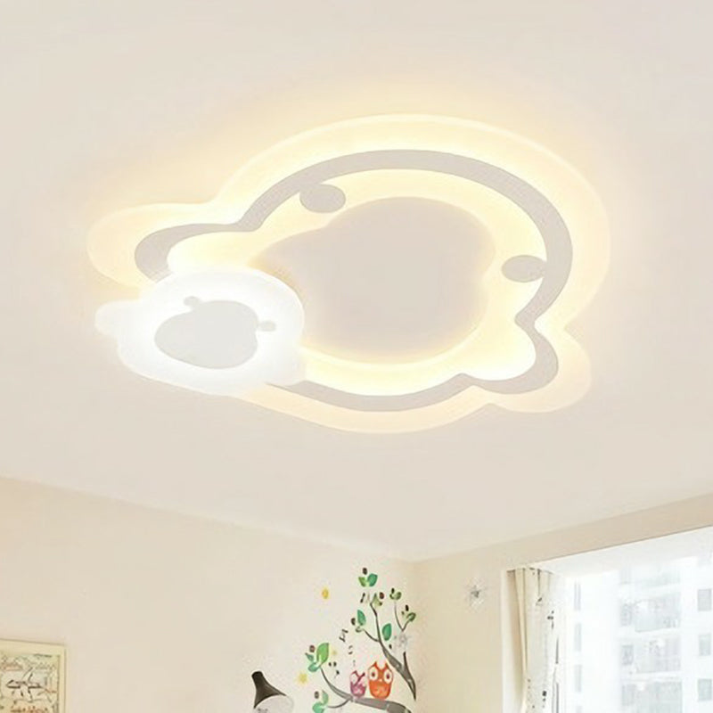 Luminaire encastré en acrylique pour enfants : luminaire LED blanc pour chambre à coucher