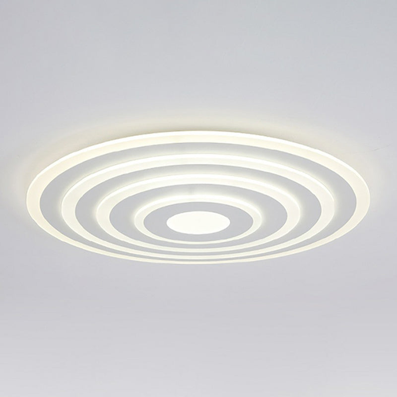 Ultra-Thin White Acrylic LED Ceiling Light - Contemporary Flush Mount Fixture