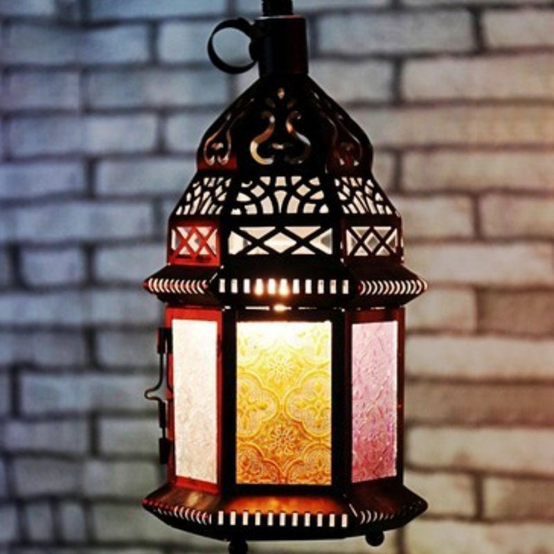 Black Retro-Style House Shaped Metallic Ceiling Light For Restaurants