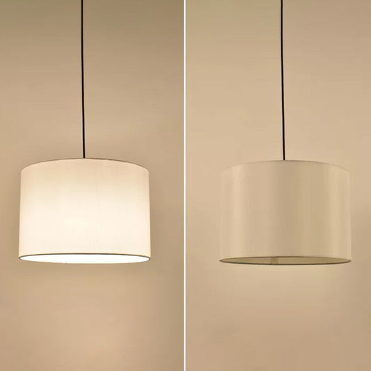 Vintage Drum Shade Hanging Pendant Light For Restaurants - Single Ceiling Mount