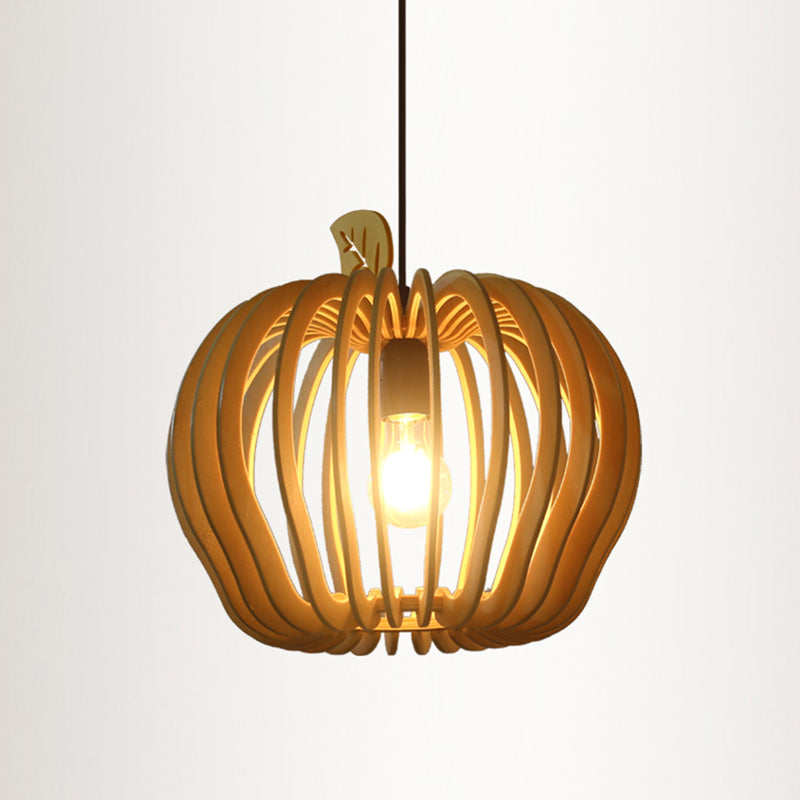 Contemporary Wood Shaded Pendant Light: Elegant Lighting Fixture For Restaurants