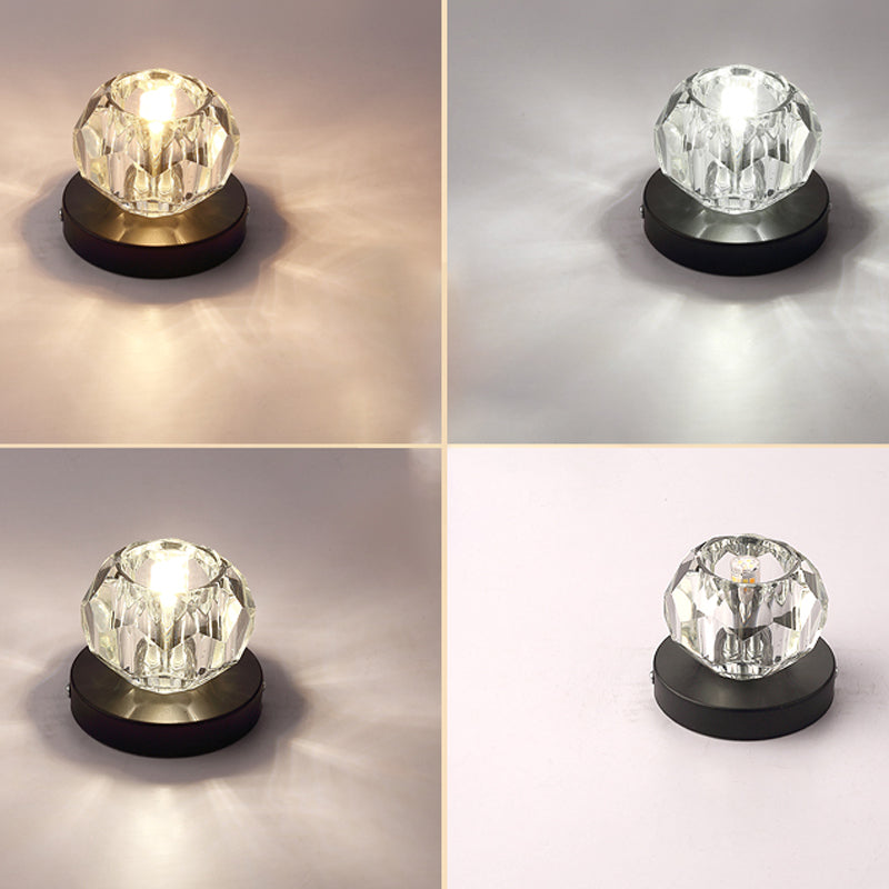 Bud-Shaped LED Crystal Flush Mount Ceiling Light - Modern Design for Corridors