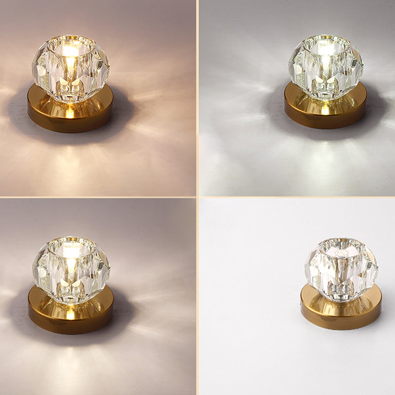 Bud-Shaped LED Crystal Flush Mount Ceiling Light - Modern Design for Corridors