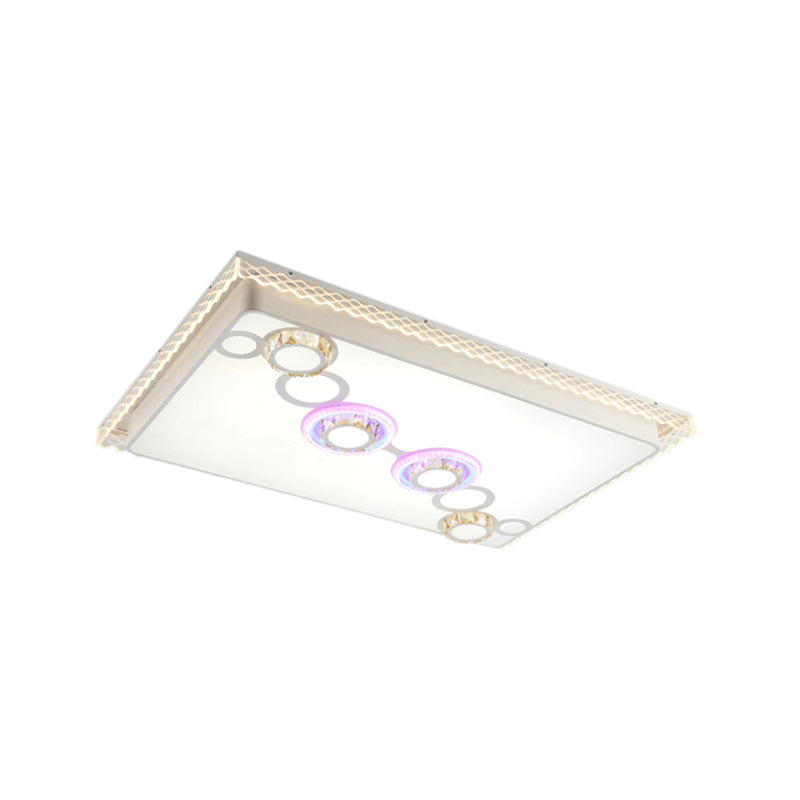 Plafonnier LED en fer avec bulles de cristal pour salons nordiques