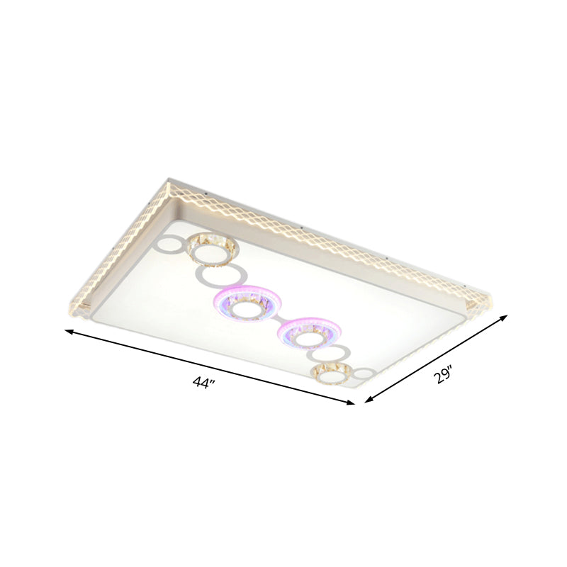 Plafonnier LED en fer avec bulles de cristal pour salons nordiques