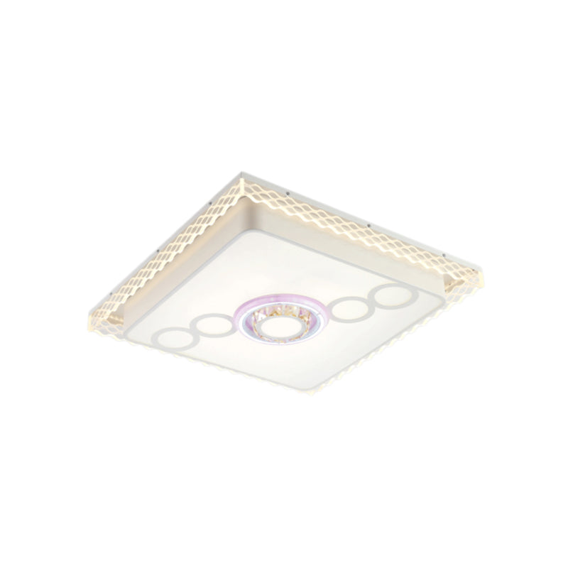 Plafonnier LED en fer avec bulles de cristal pour salons nordiques
