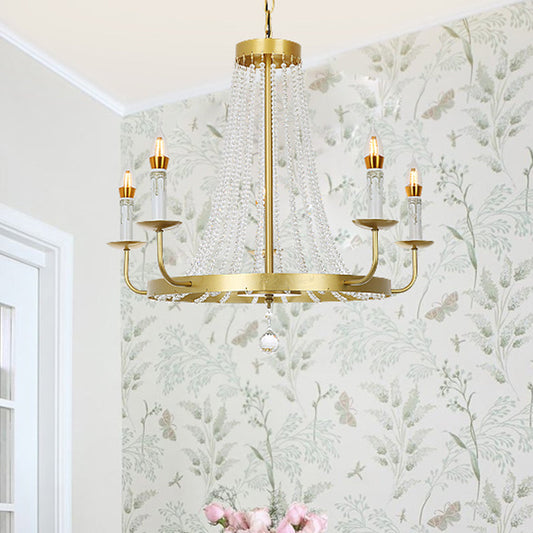 Stunning Crystal Tassel Chandelier Pendant - 5/8/12 Lights - Hangs from Ceiling - Brass Finish