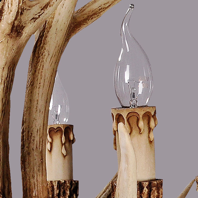 Vintage Deer Horn Resin Chandelier Pendant Light - Stylish Dining Room Hanging Lighting