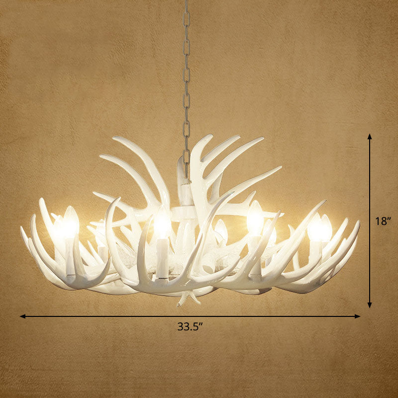 Classic Deer Horn Resin Chandelier Pendant Light: Perfect For Dining Rooms!