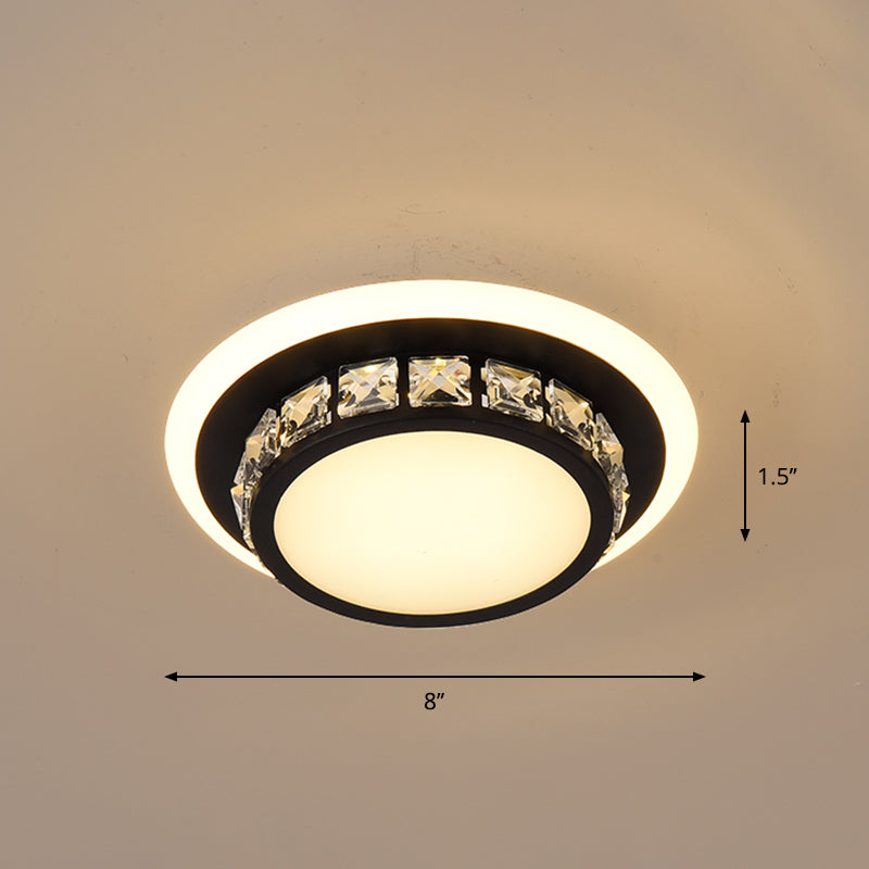 Mini LED Crystal Flush Mount Light for Elegant Corridors - Simplicity in Ceiling Lighting