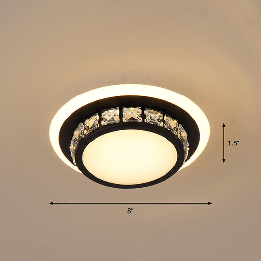 Mini LED Crystal Flush Mount Light for Elegant Corridors - Simplicity in Ceiling Lighting