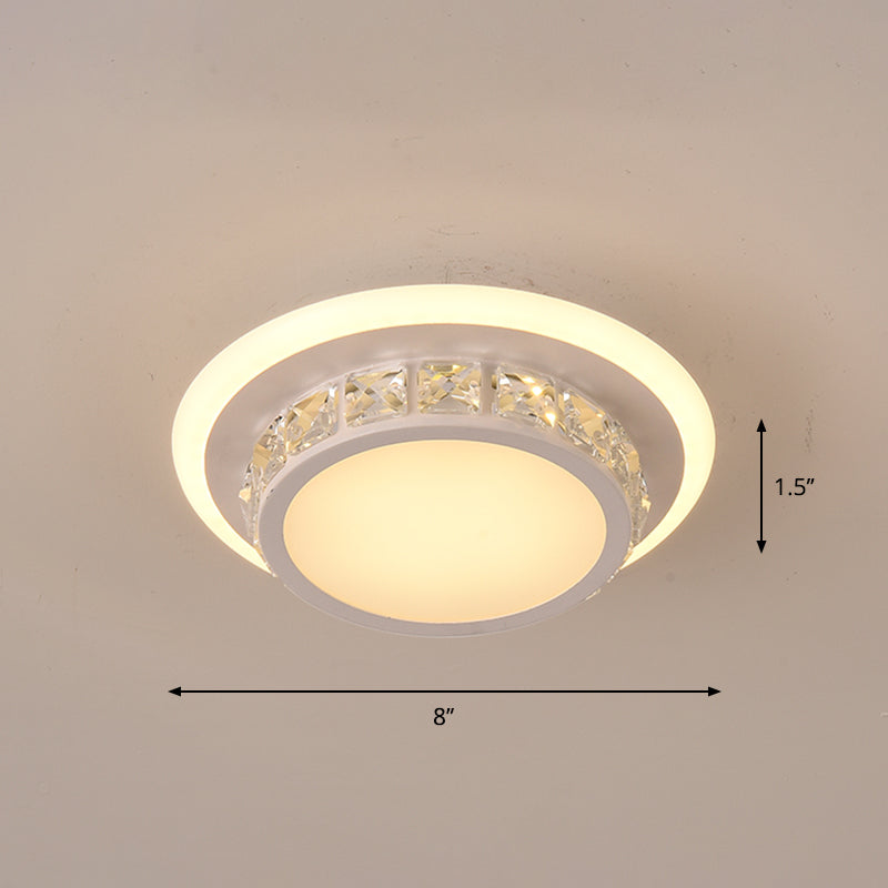 Mini LED Crystal Flush Mount Light for Elegant Corridors - Simplicity in Ceiling Lighting